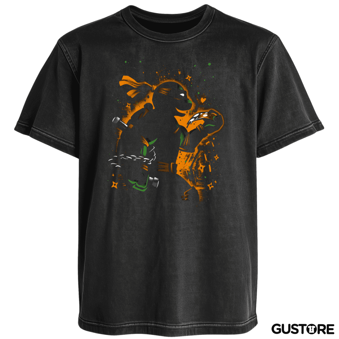 Polera desgastada Tortuga Michelangelo