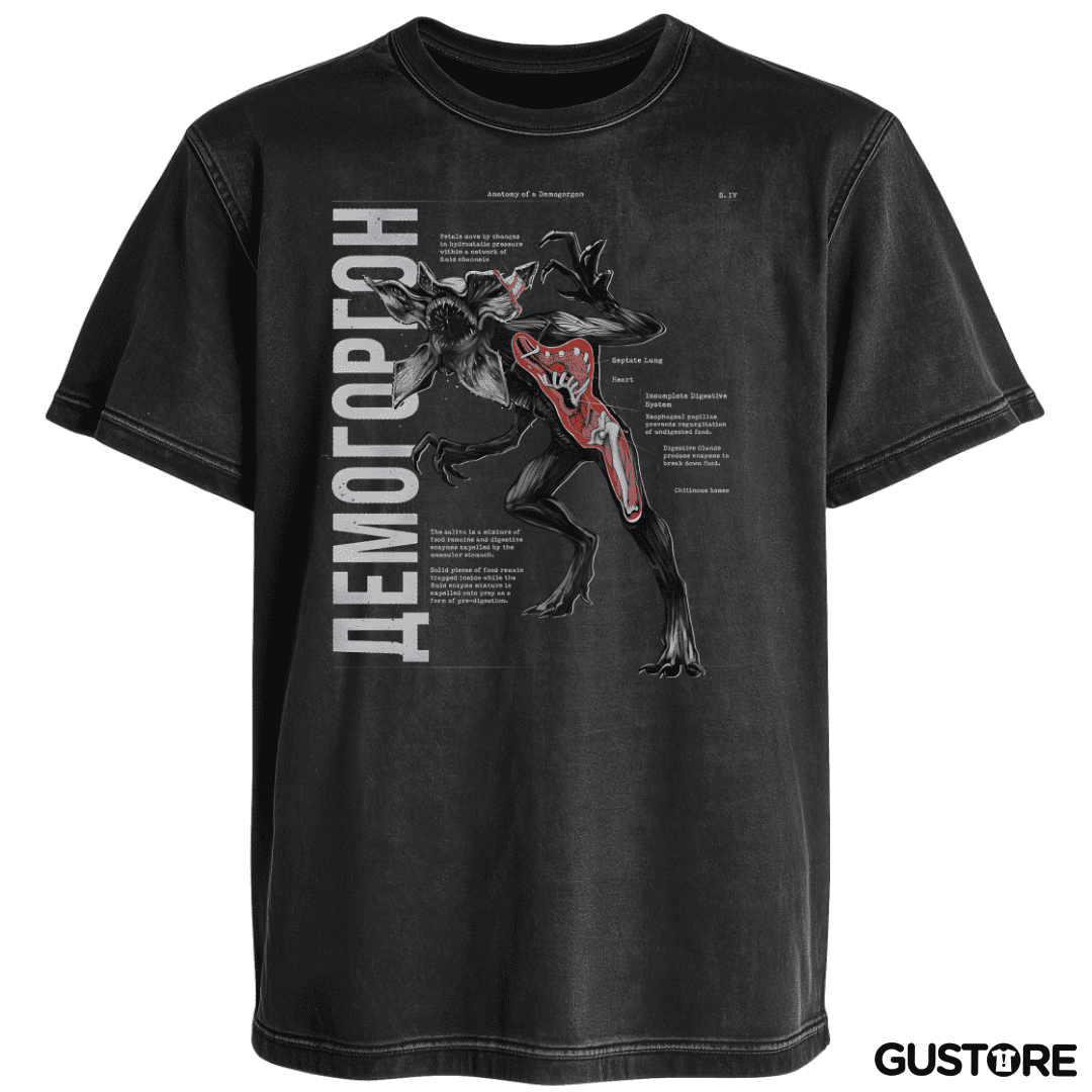 Polera desgastada Anatomía del Demogorgon