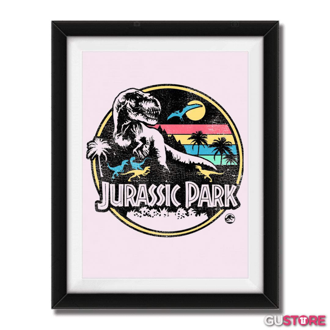 Cuadro decorativo Jurassic Park Retro