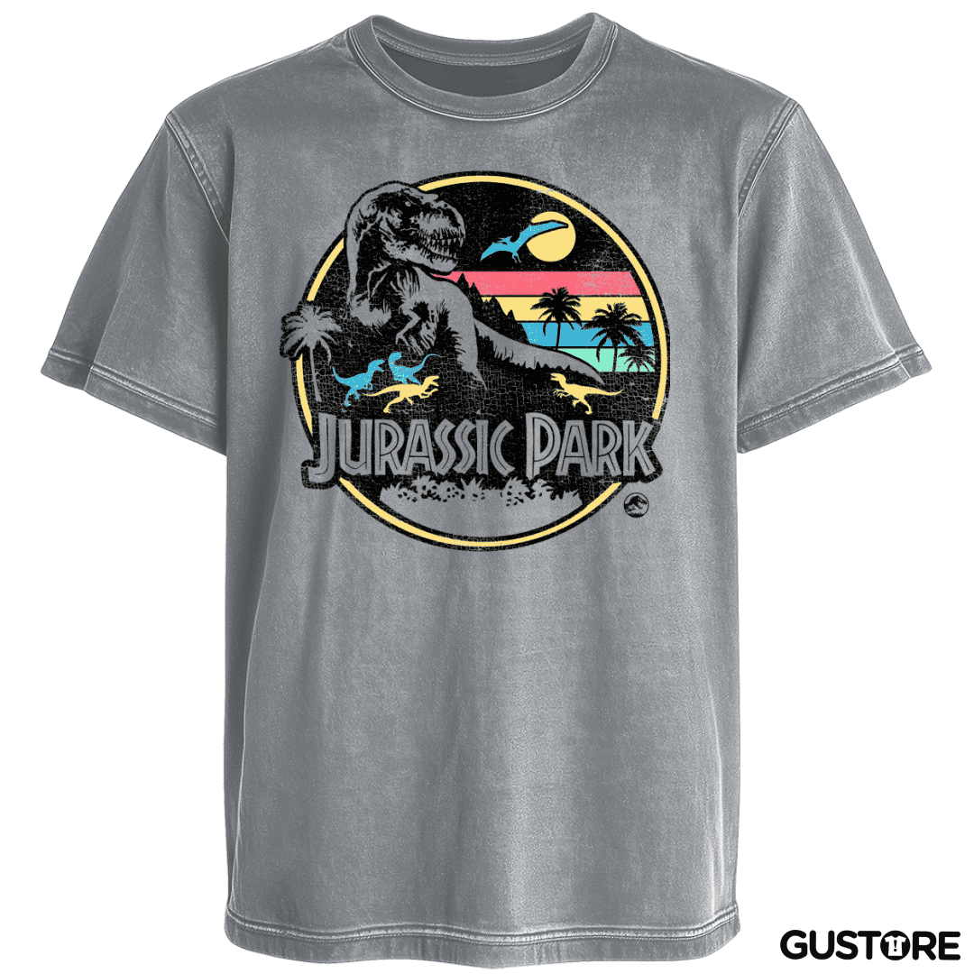 Polera desgastada Jurassic Park Retro