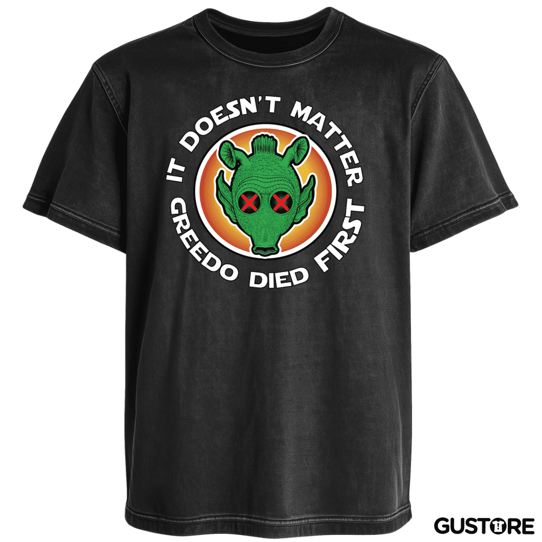 Polera desgastada Greedo Died First