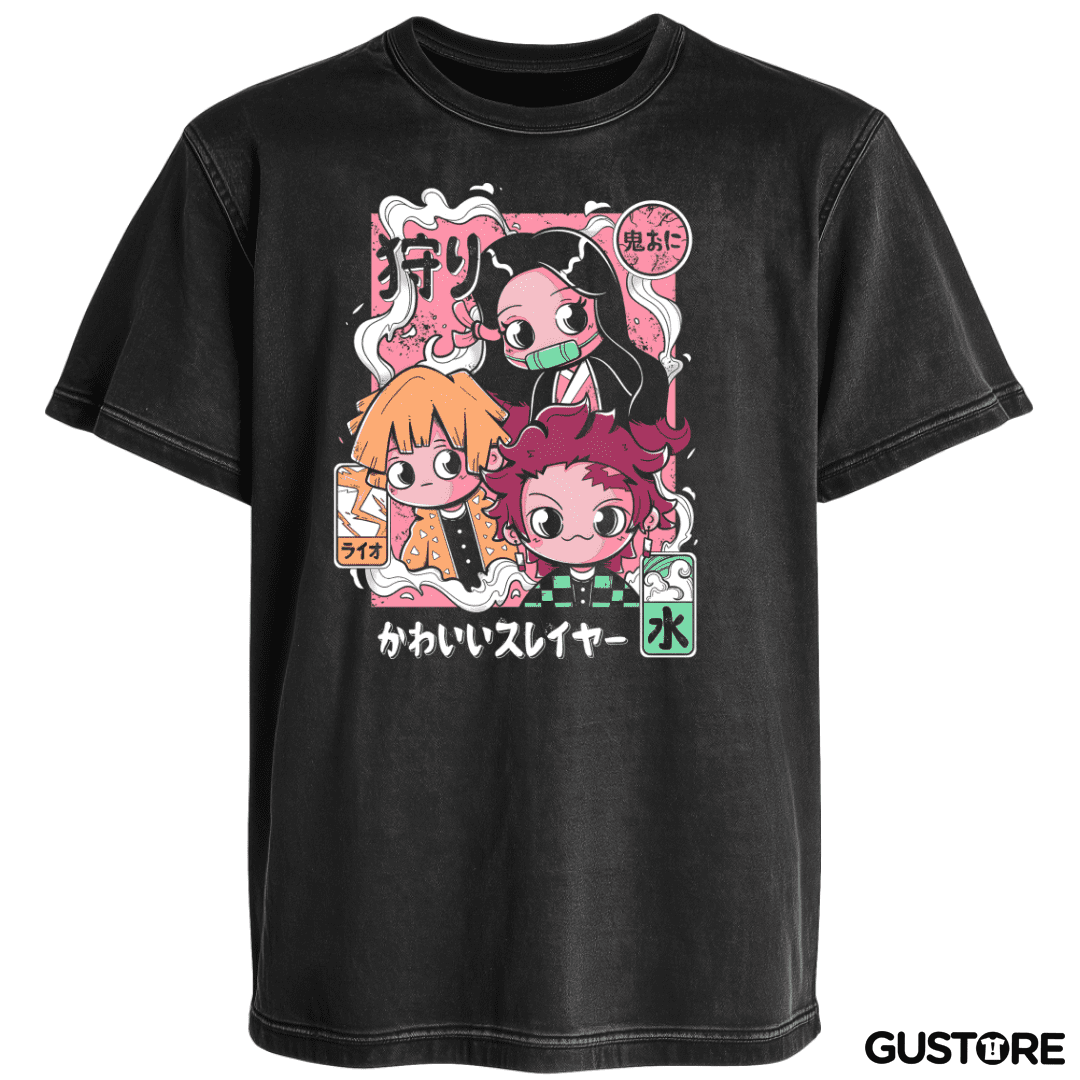 Polera desgastada Chibi Kimetsu