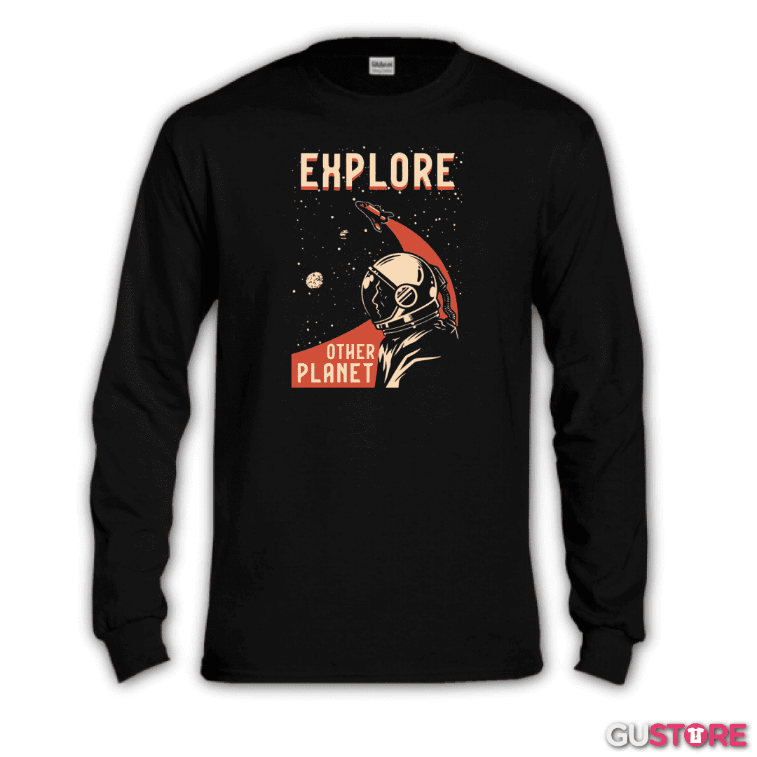 Polera manga larga Explore other planet