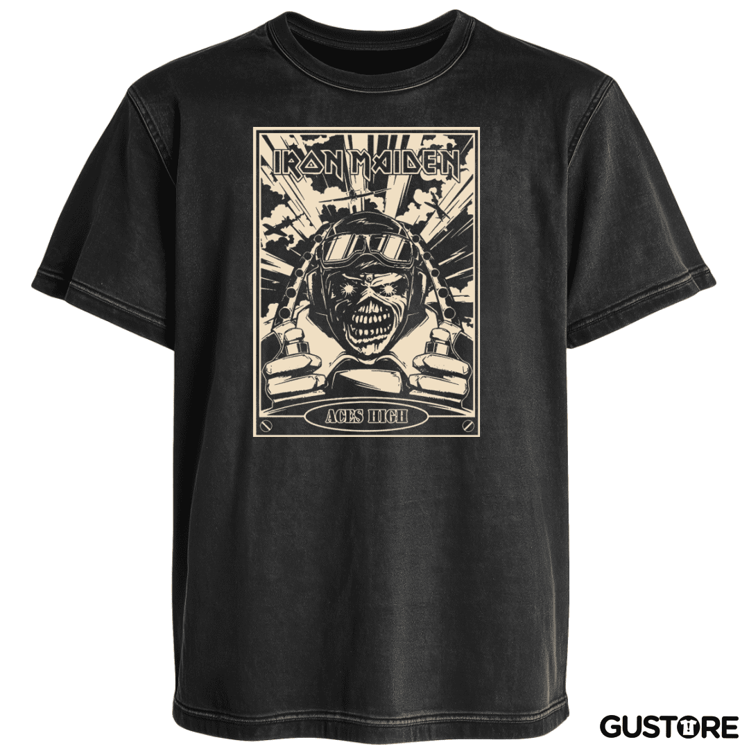 Polera desgastada Aces High