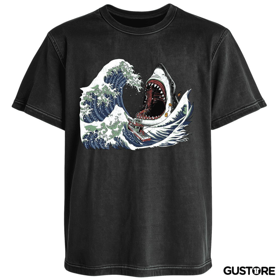 Polera desgastada La Gran Ola & El Gran Blanco