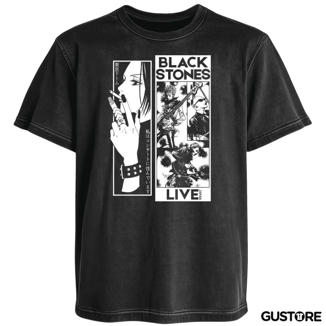 Polera desgastada Black Stones Live