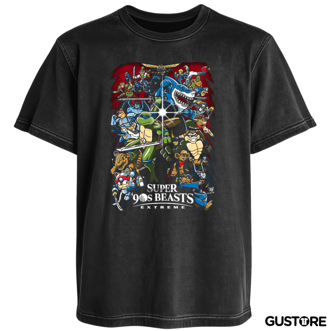 Polera desgastada Super 90s beasts