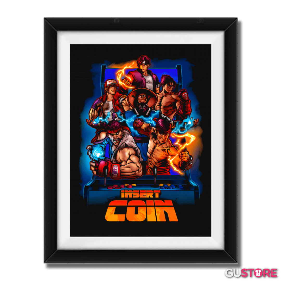 Cuadro decorativo Insert Coin Fighters