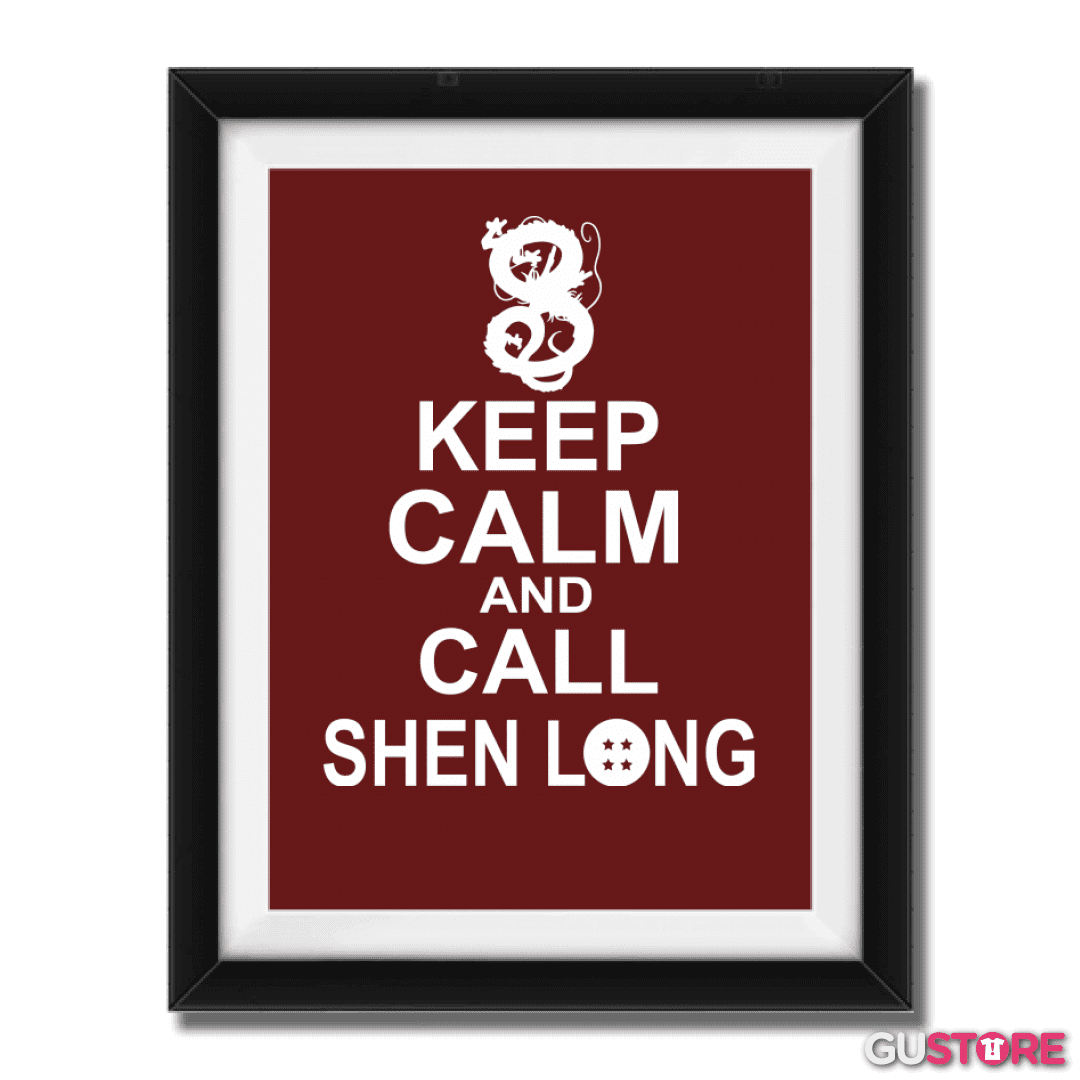Cuadro decorativo Keep calm and call shen long