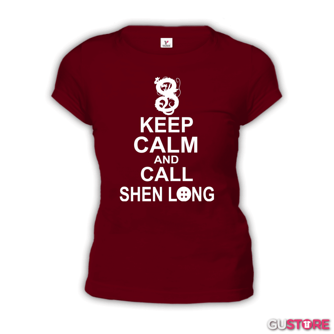Polera de Mujer Keep calm and call shen long