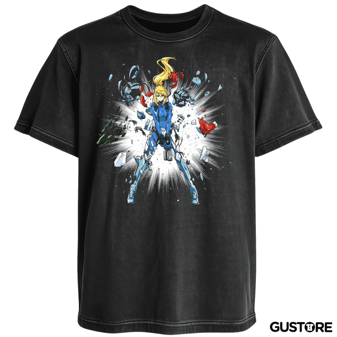 Polera desgastada Samus Explosiva