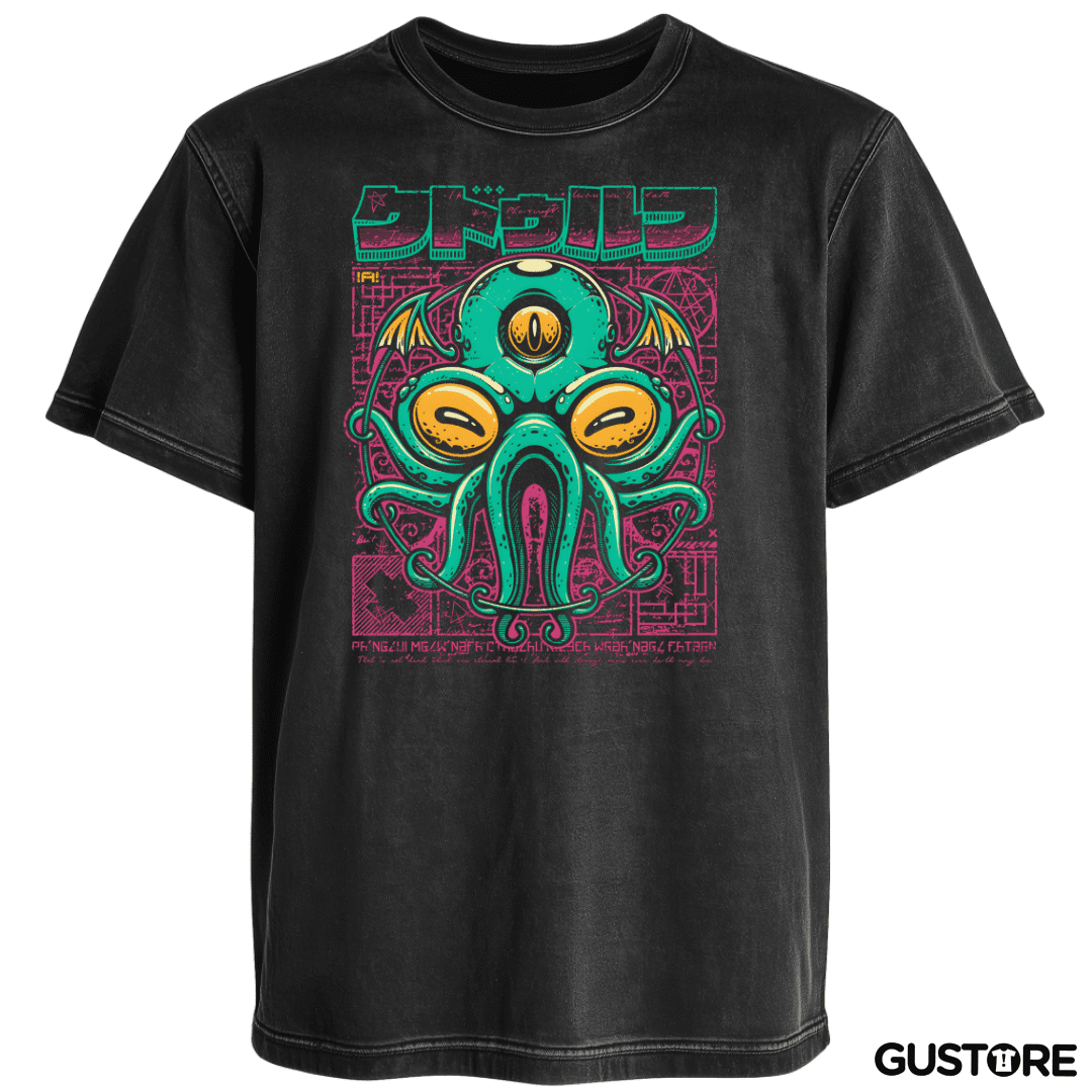 Polera desgastada Cuthelhu