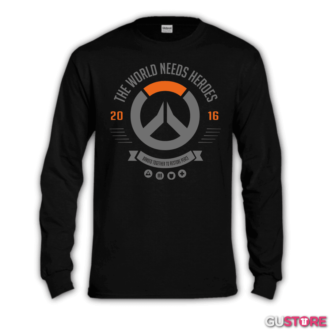 Polera manga larga The world needs heroes
