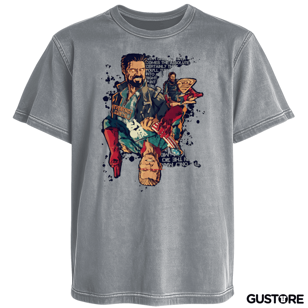 Polera desgastada Butcher x Homelander