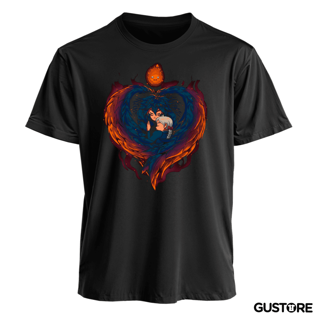 Polera Corazón en Llamas