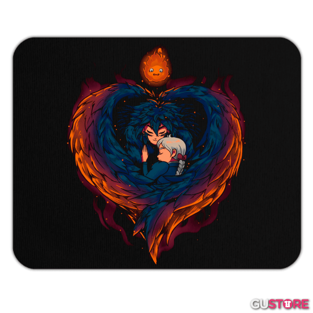 Mousepad Corazón en Llamas