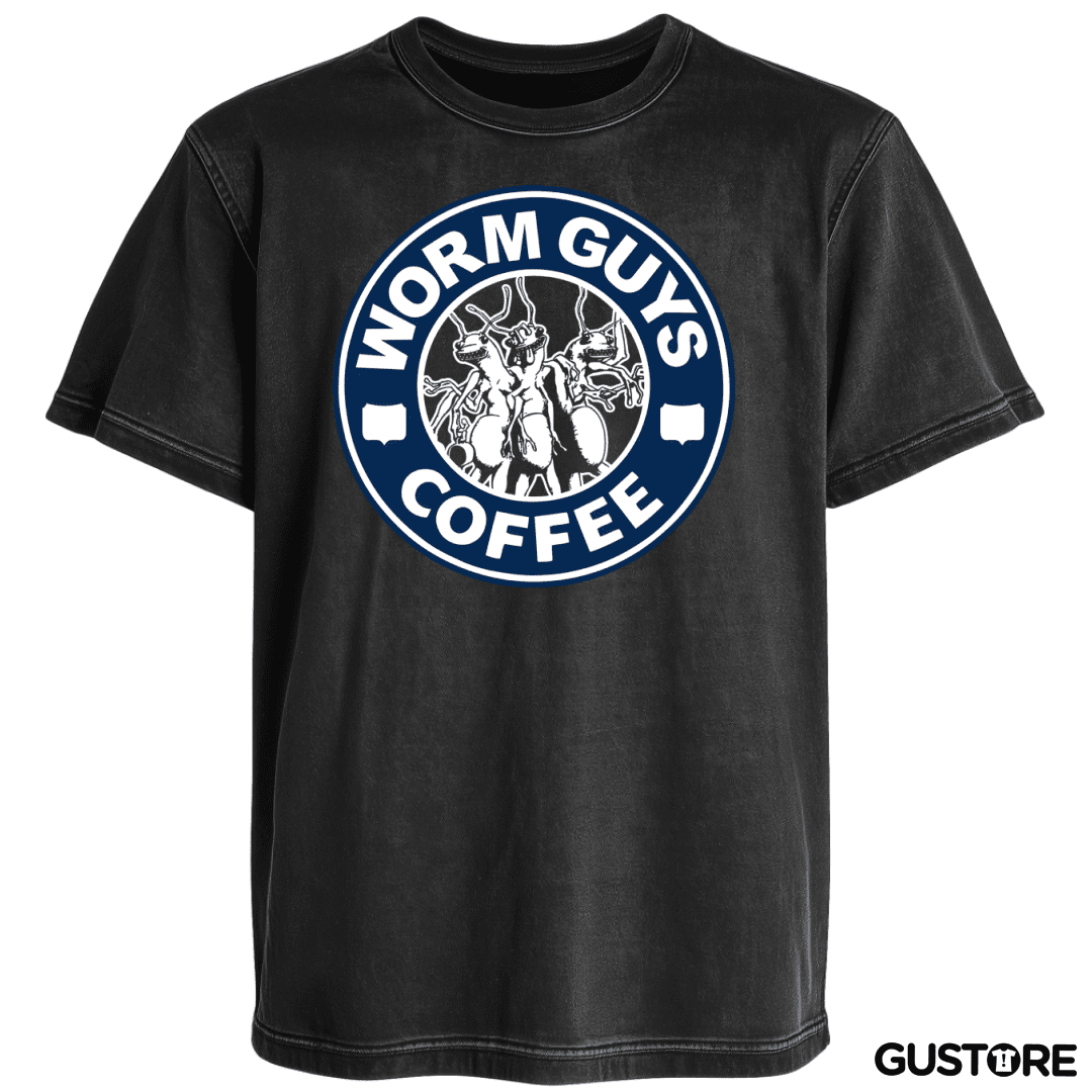 Polera desgastada Worm Coffee