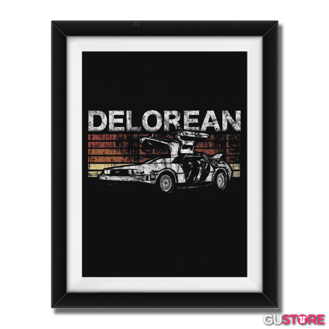 Cuadro decorativo Retro Delorean
