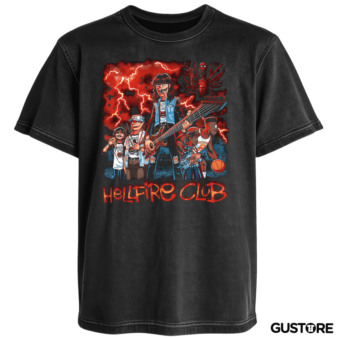 Polera desgastada Gorillaz Fire Club