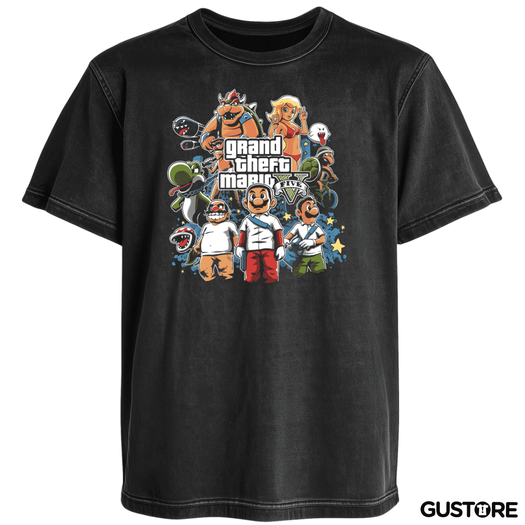 Polera desgastada Grand Theft Bigote V