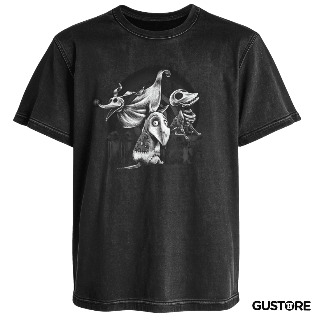 Polera desgastada Perros Creepys