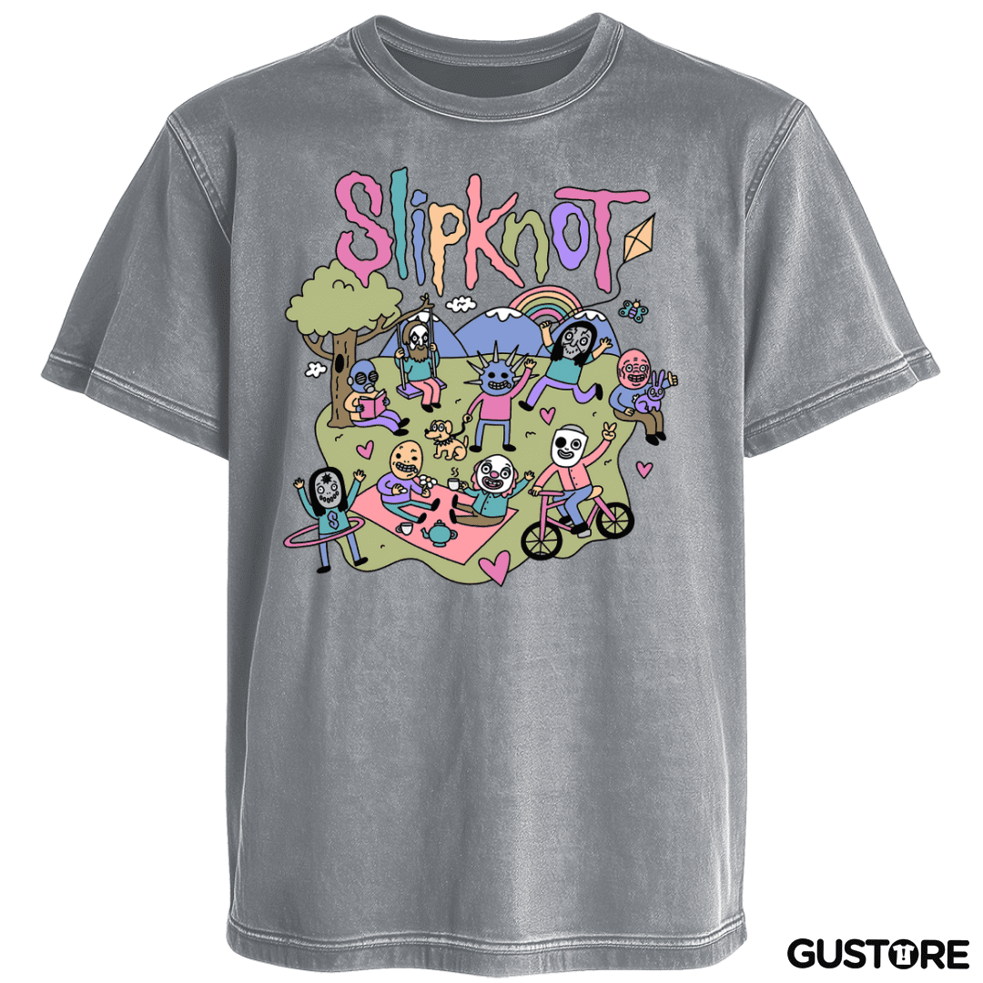 Polera desgastada Happy Slipknot 