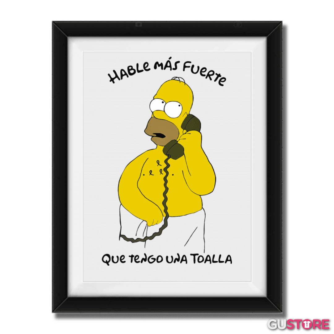 Cuadro decorativo Hable más fuerte que tengo una Toalla