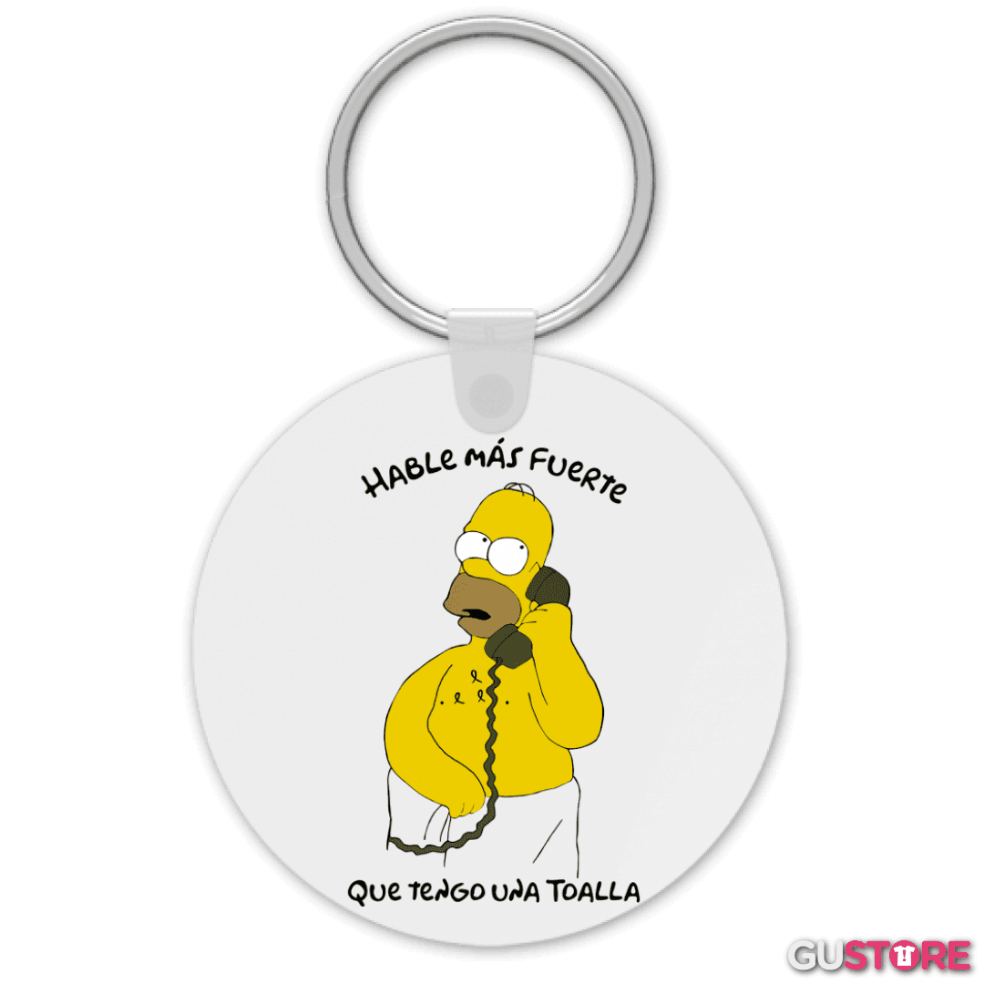 Llavero Hable más fuerte que tengo una Toalla