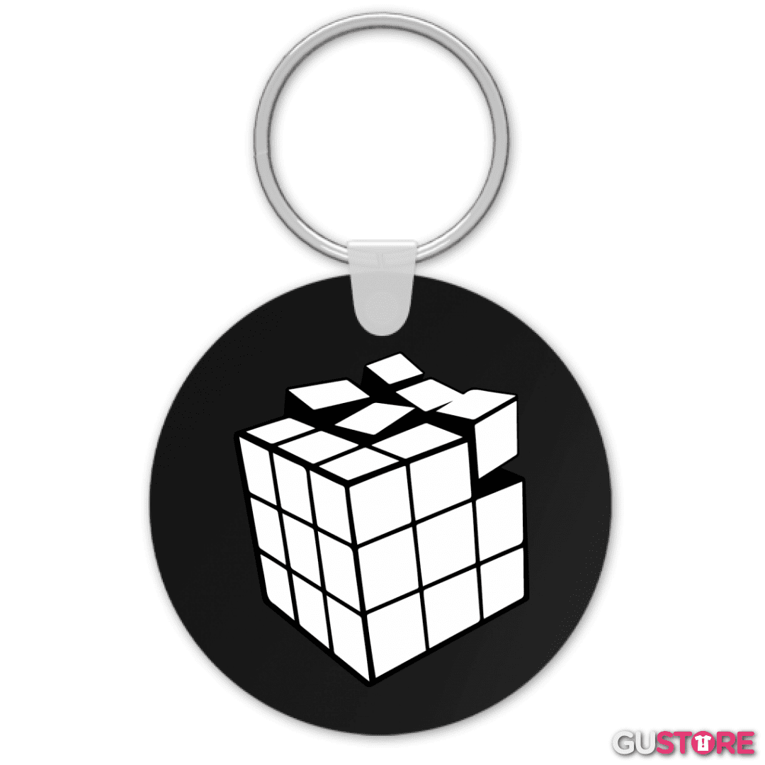 Llavero Rubik blanco y negro