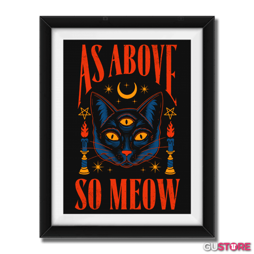 Cuadro decorativo As Above So Meow