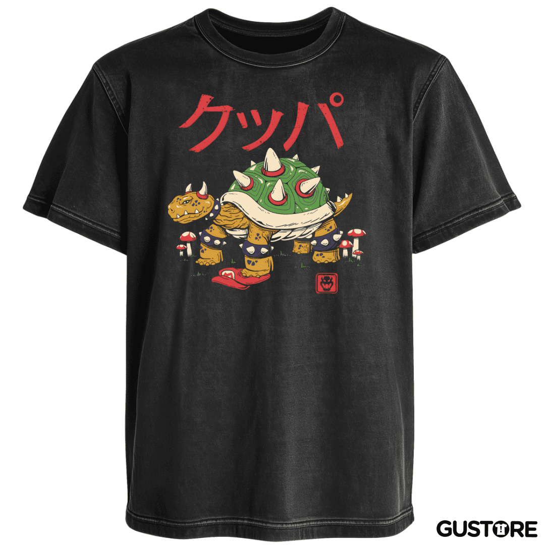 Polera desgastada Bowser Tortuga Demoniaca