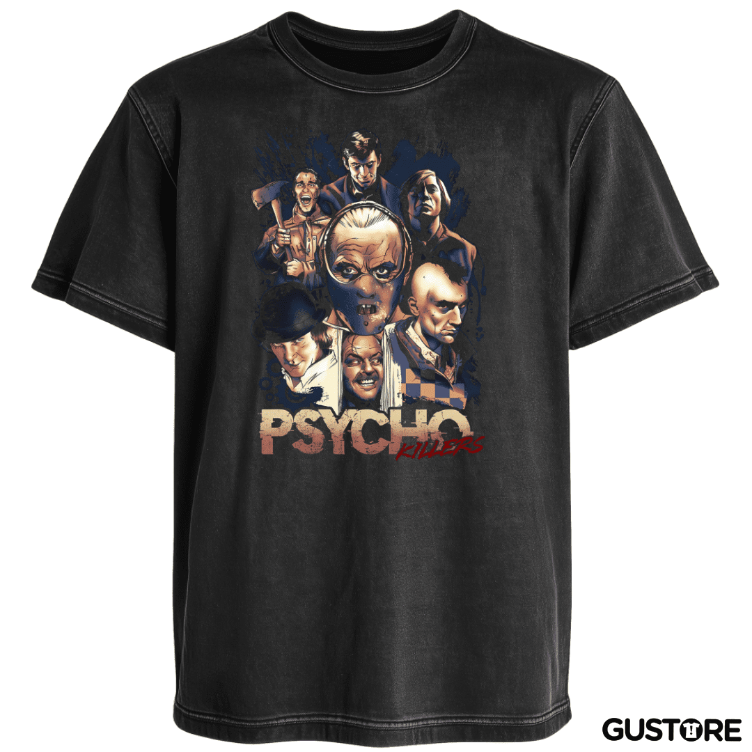 Polera desgastada Pyscho Killers