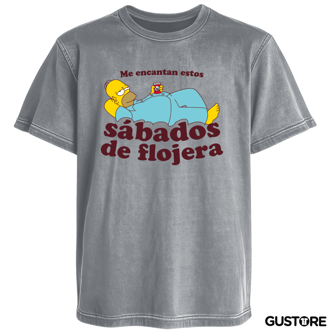 Polera desgastada Sábados de Flojera
