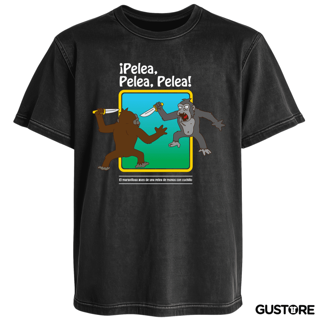 Polera desgastada Pelea Pelea Pelea