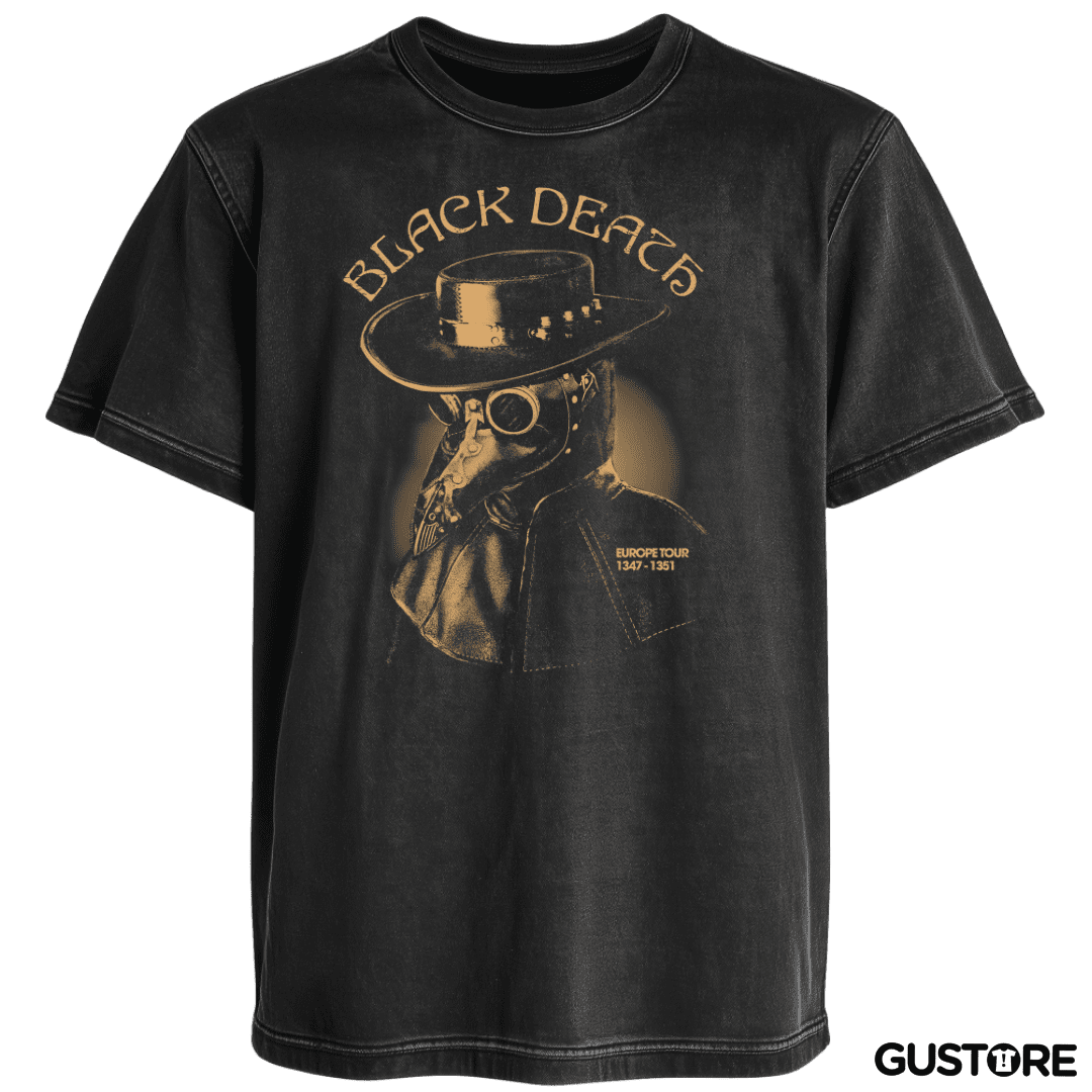 Polera desgastada Black Death 