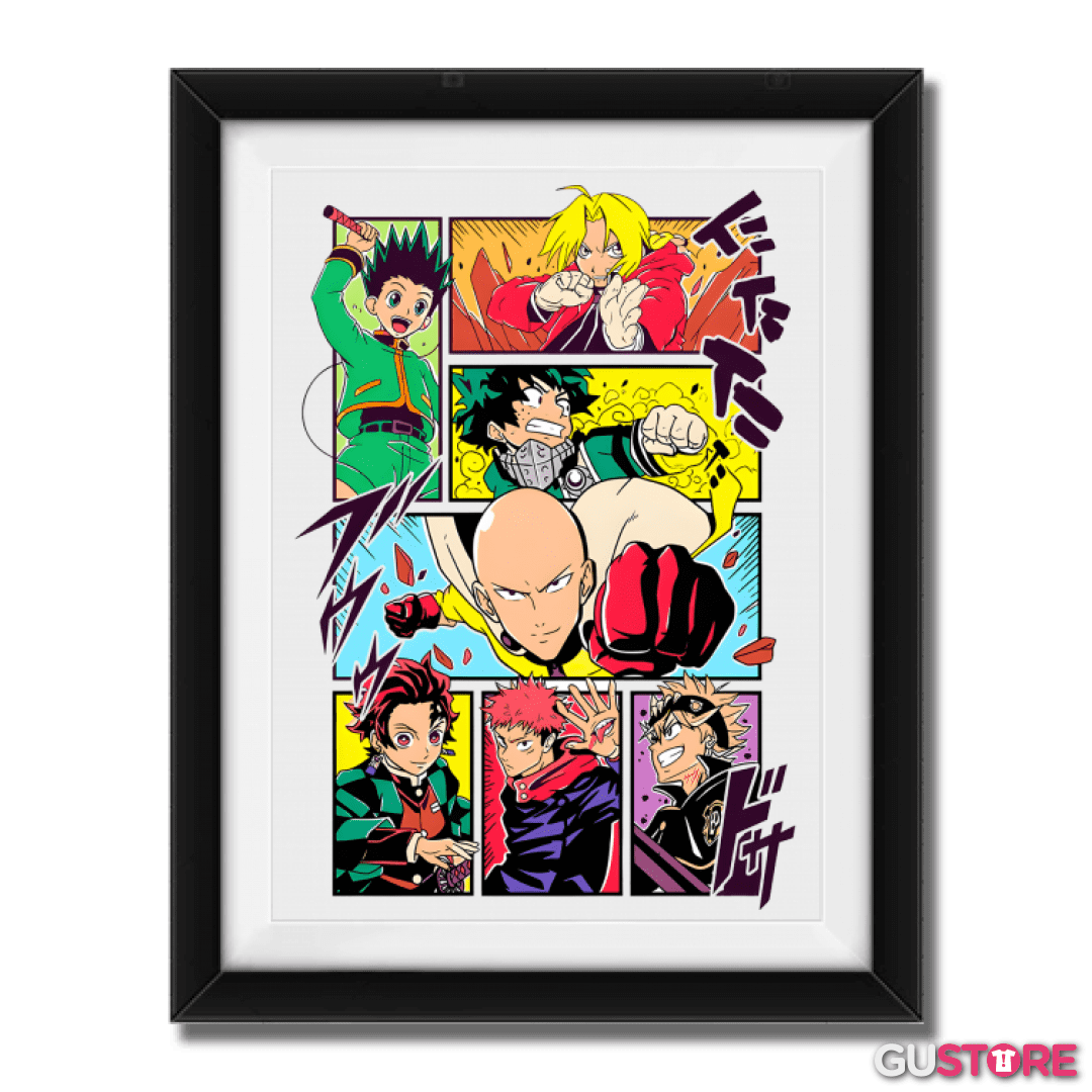 Cuadro decorativo Héroes Shonen