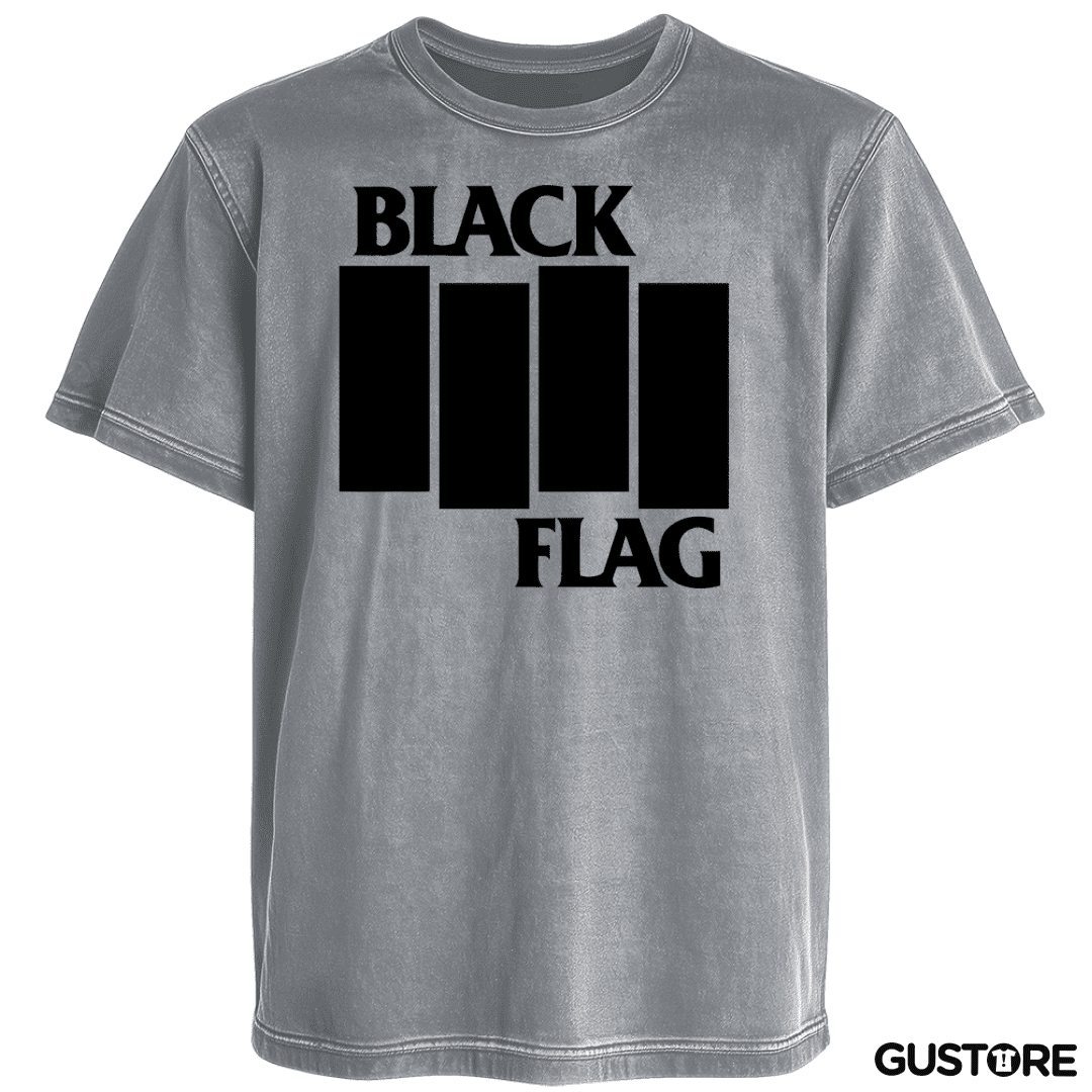 Polera desgastada Black Flag