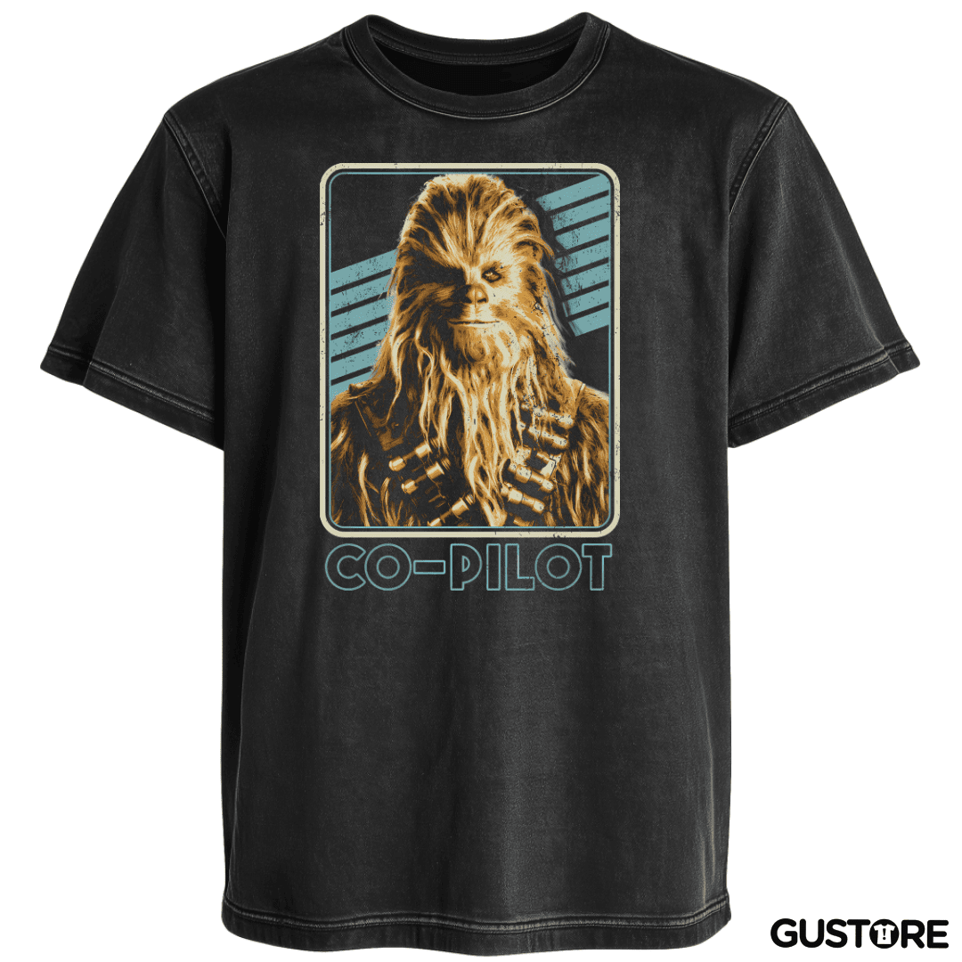 Polera desgastada Chewbacca es mi Copiloto