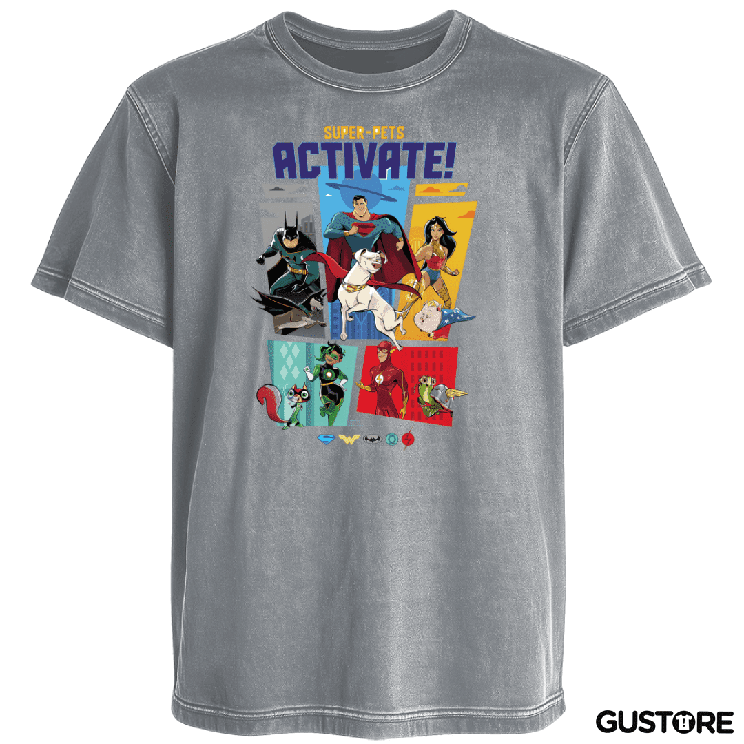 Polera desgastada La Liga de la Justicia y sus Mascotas