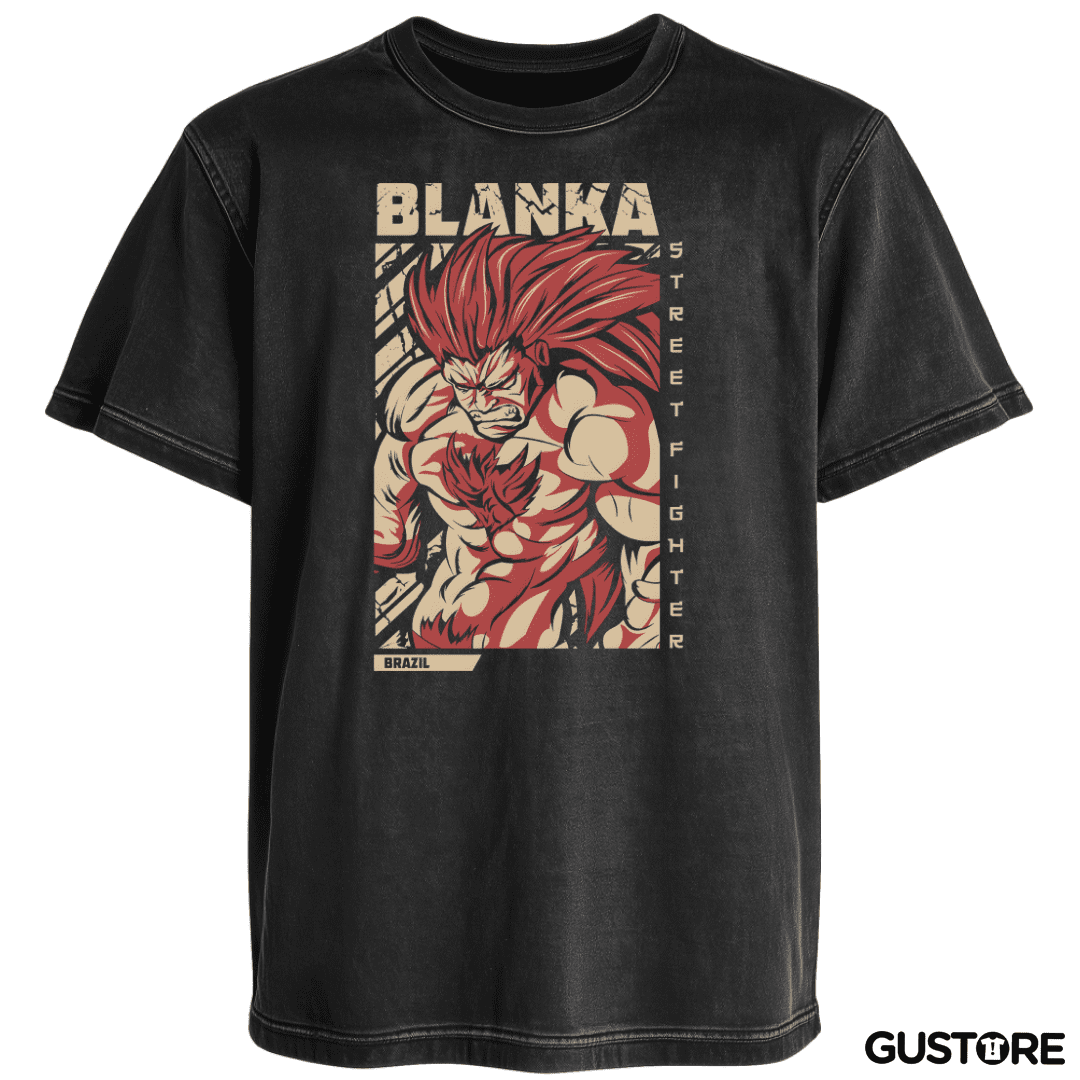 Polera desgastada Blanka Brazil