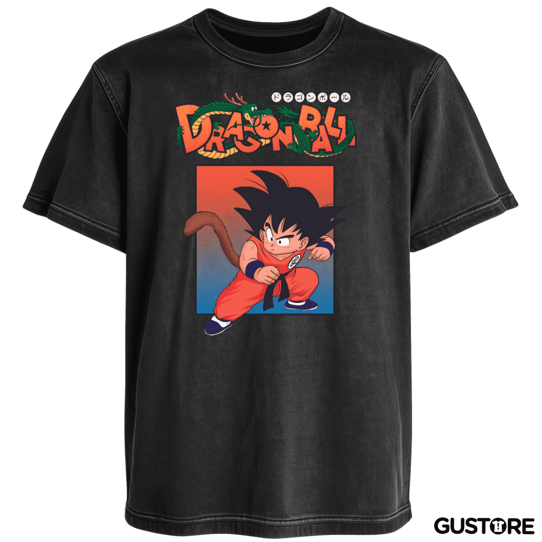 Polera desgastada Dragon Goku