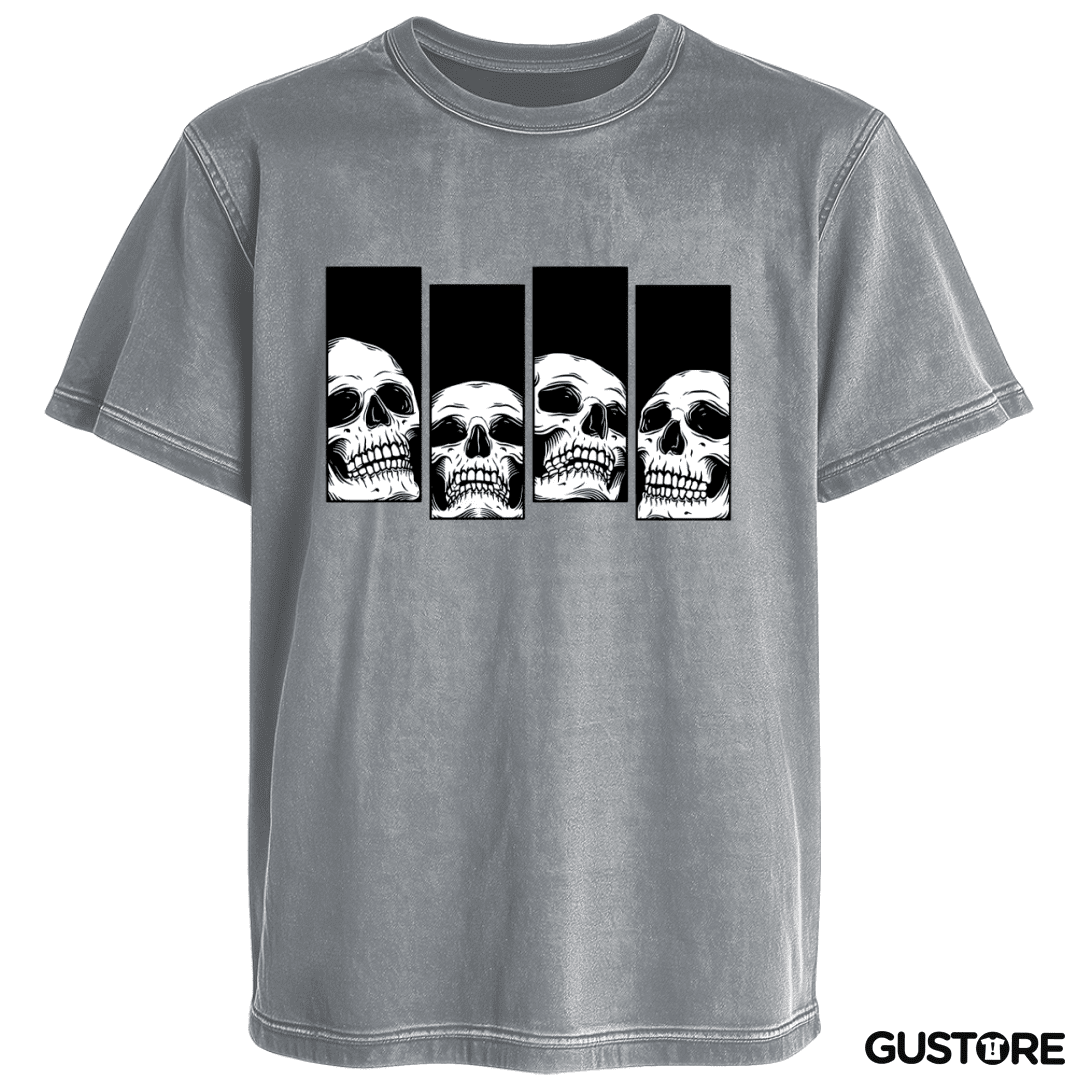 Polera desgastada Black Flag skull