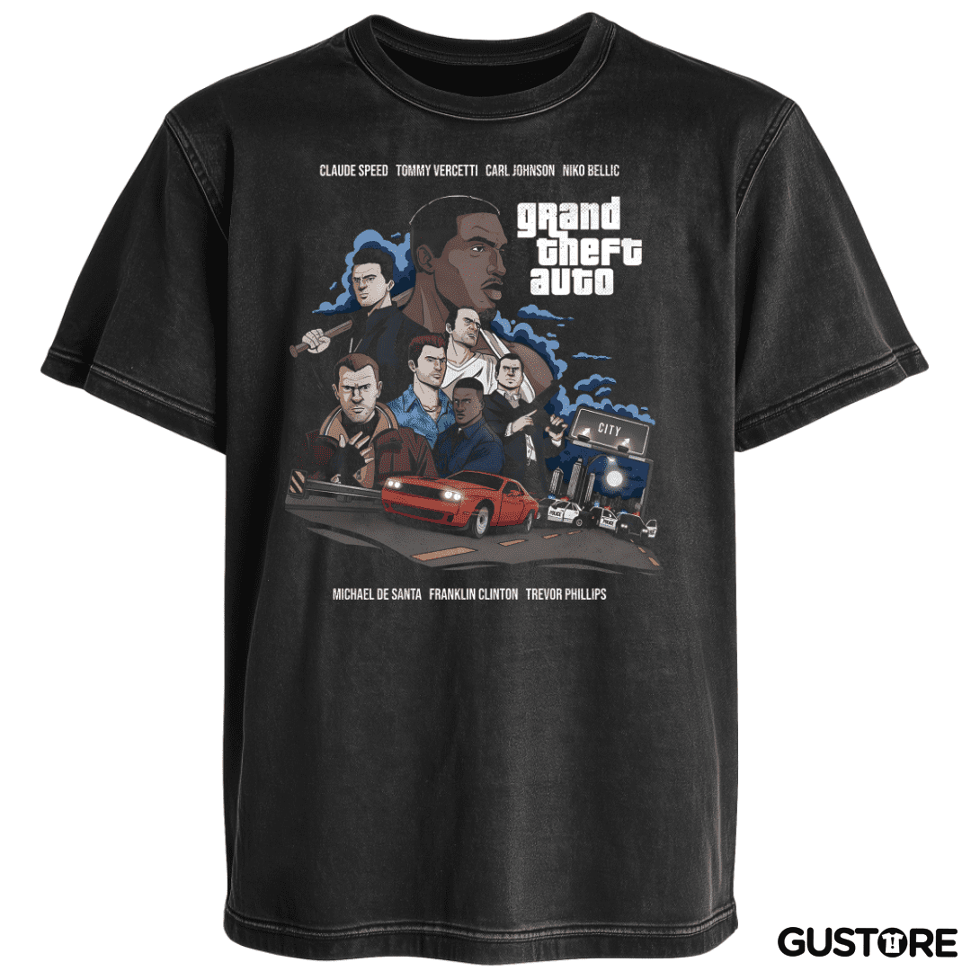 Polera desgastada Grand Theft Auto