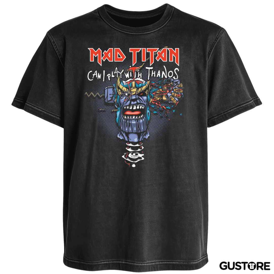 Polera desgastada Can I Play with Thanos