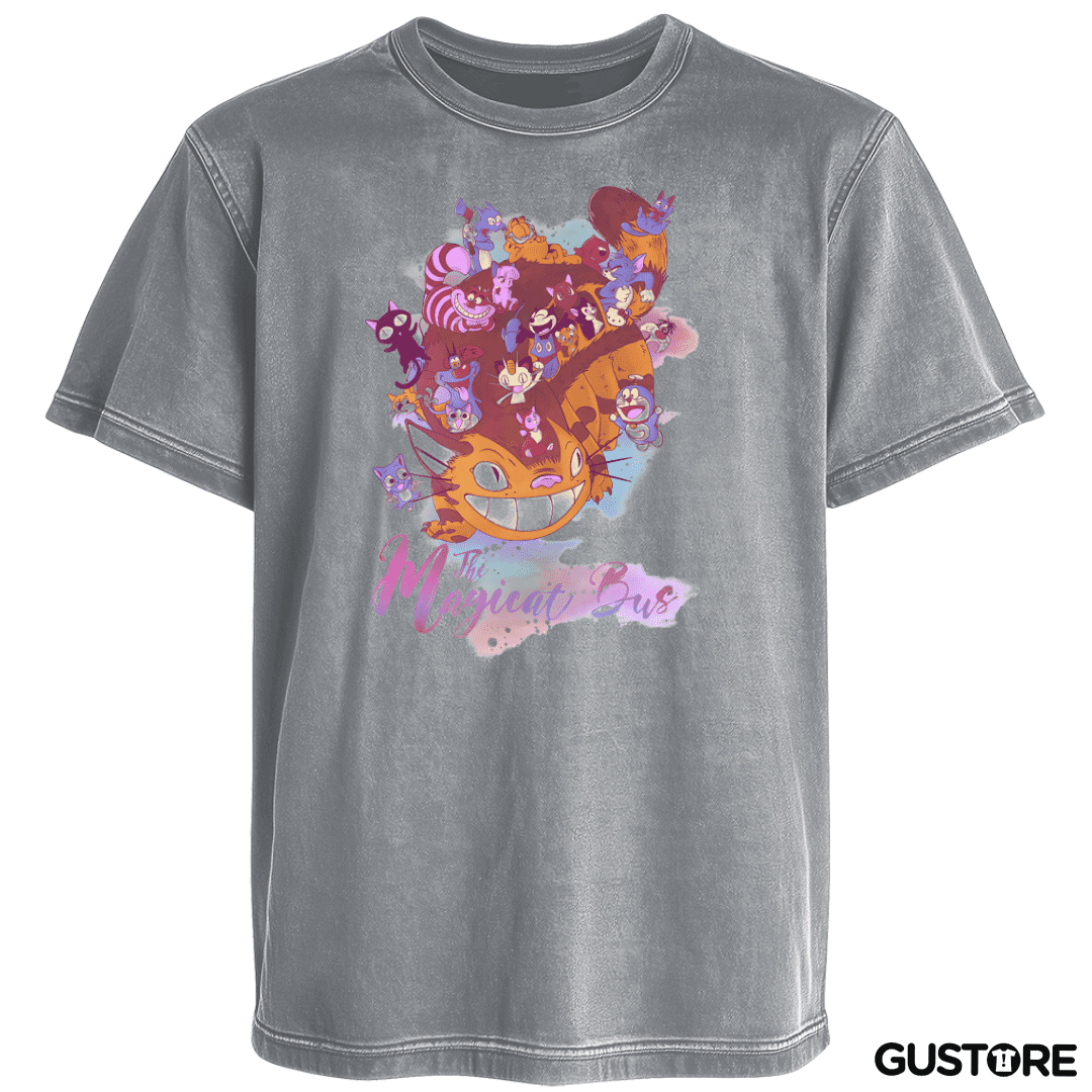 Polera desgastada The Magicat Bus