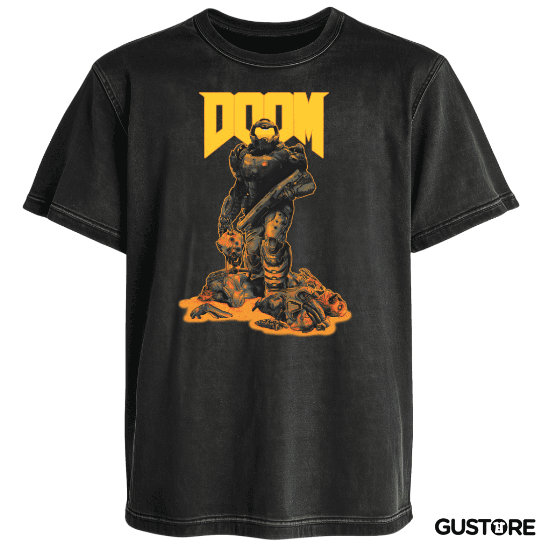 Polera desgastada Doom Hunter