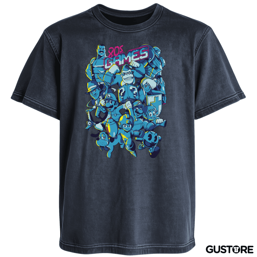 Polera desgastada 80s Games