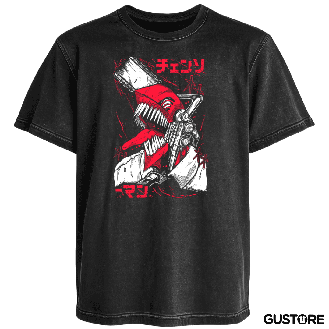 Polera desgastada Motosierra Humana