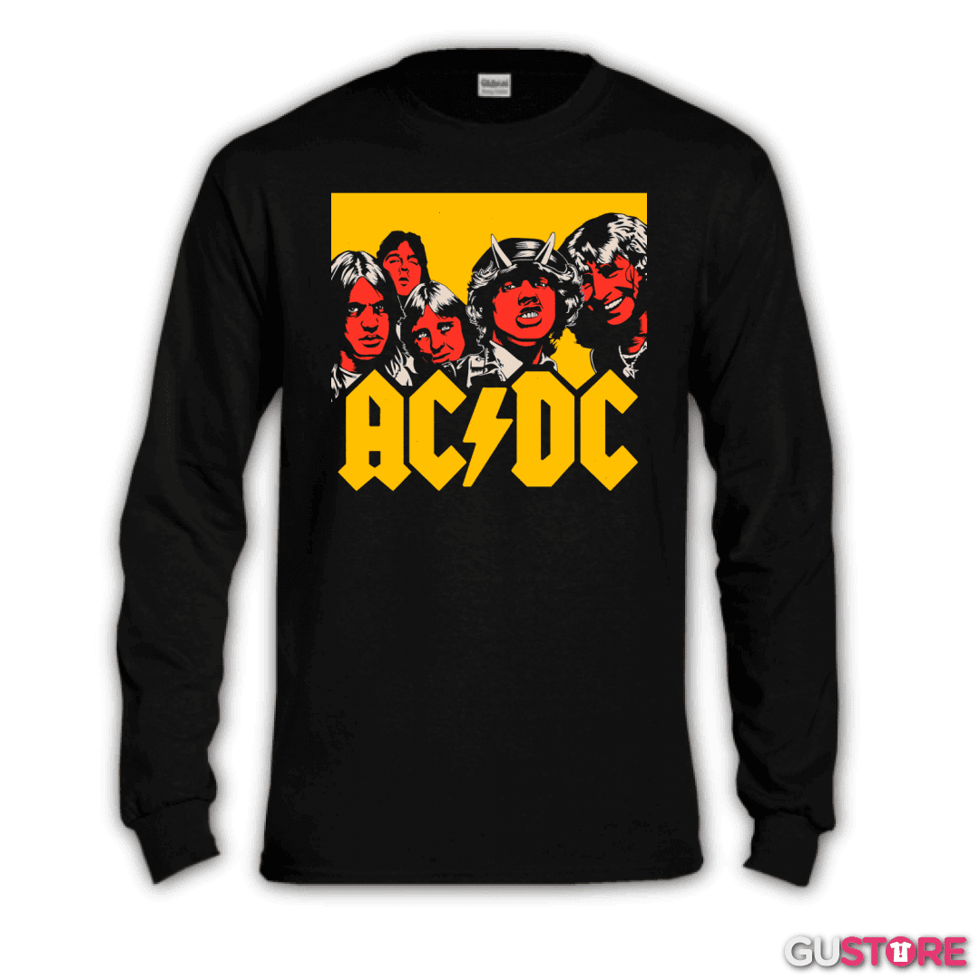 Polera manga larga ACDC hell