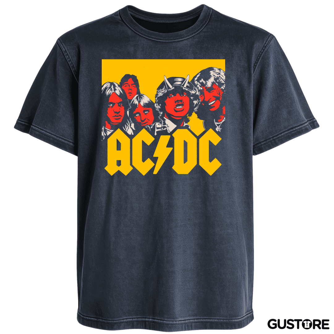 Polera desgastada ACDC hell